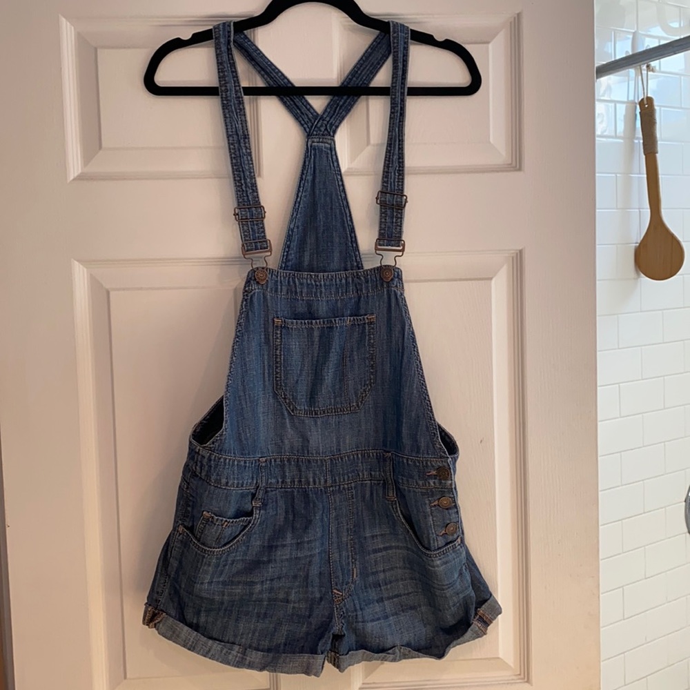 Express jeans short overalls